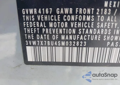 2025 Volkswagen Jetta 1.5T Se из США, поврежденный, VIN 3VW7X7BU4SM032823